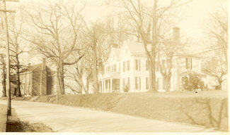Masonic Lodge seen at the left.