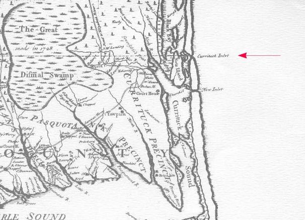 Moseley Map, 1733 - North Carolina Office of Archives & History